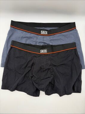 Saxx Non-stop Stretch Cotton Trunks Mens Size Large BallPark Pouch 2 Pairs